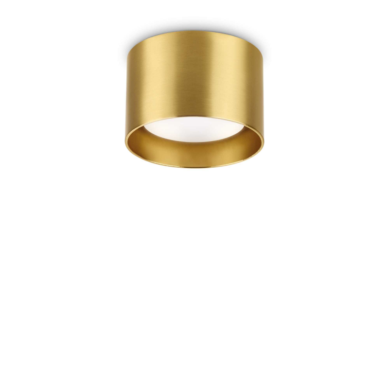 Lampada Da Soffitto Spike Pl1 Round Ottone Ideal-Lux