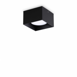 Lampada Da Soffitto Spike Pl1 Square Nero Ideal-Lux