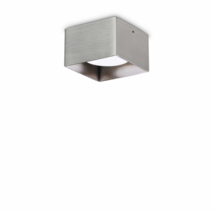 Lampada Da Soffitto Spike Pl1 Square Nickel Ideal-Lux
