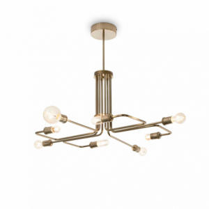 Lampada a sospensione Triumph SP8 ottone Ideal Lux classica 8 luci