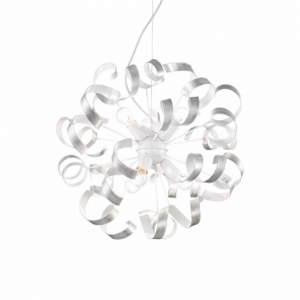 Lampada a Sospensione Vortex SP6 Argento Ideal Lux moderna