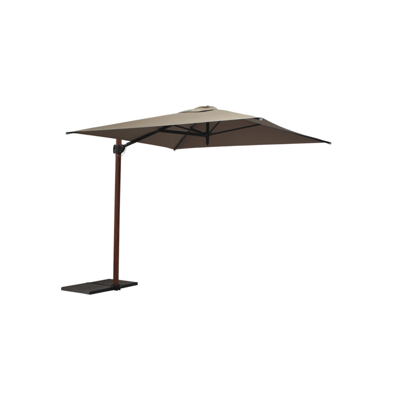 Ombrellone a palo laterale Trend Wood R300x200 cm Made in Italy