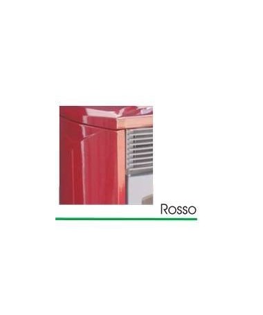 Zoom STUFA A PELLET mod. LADY 10 KW con rivestimento TOTALE in MAIOLICA di colore ROSSO - MADE IN ITALY