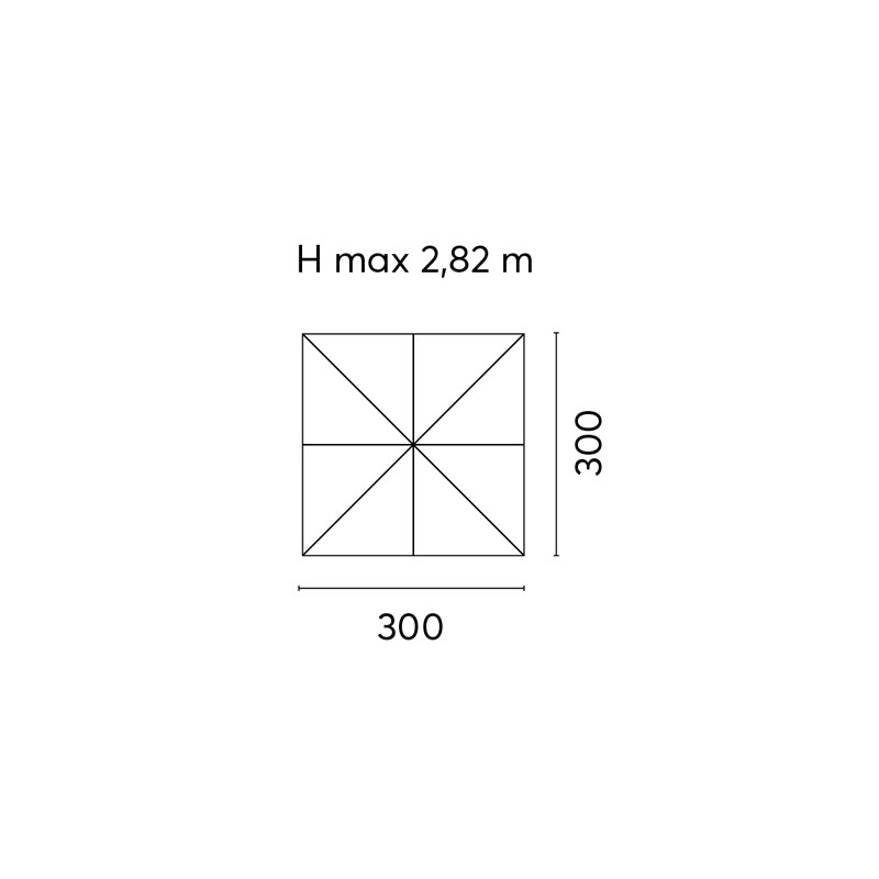 Ombrellone Colorado 3x3 Palo Laterale Bianco Moia