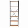 Scaffale metallo legno Achille 6 ripiani cm60x28h184,5