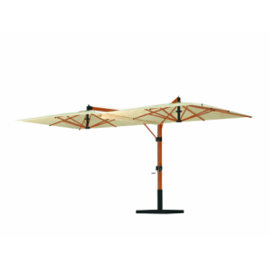 Ombrellone multiplo in alluminio effetto legno Fellini Aluwood a V varie misure