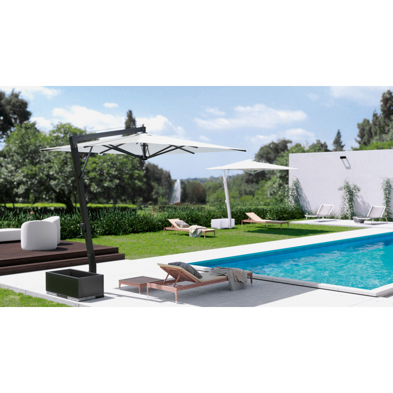 Ombrellone a braccio laterale in alluminio Saturno varie misure