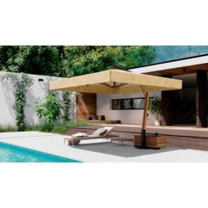 Ombrellone a braccio laterale in legno iroko impregnato Vespucci varie misure