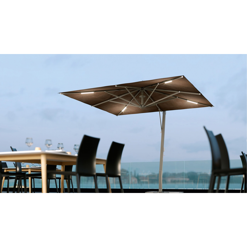 Ombrellone a braccio laterale in alluminio tortora Marte varie misure