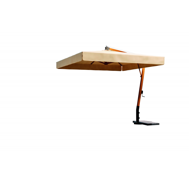 Ombrellone a braccio laterale in alluminio effetto legno Riviera Aluwood varie misure