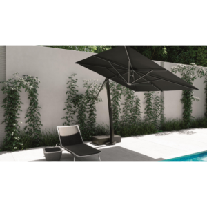Ombrellone a braccio laterale in alluminio grigio antracite Horizon varie misure