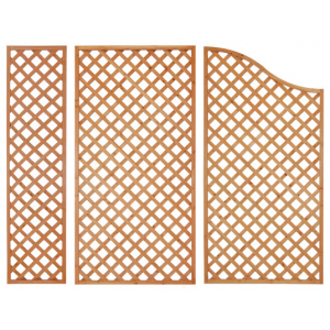 Zoom set da 4 Pannelli Legno bucherellato 100x200cm forma onda