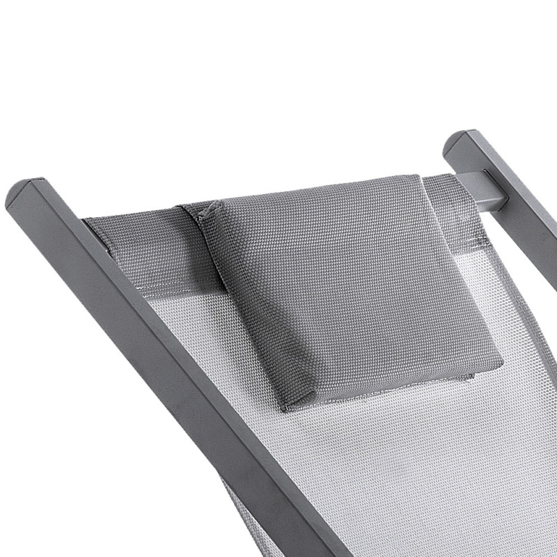 Sedia Sdraio Da Mare Milos Grey 132 X 62 X H.5 Cm