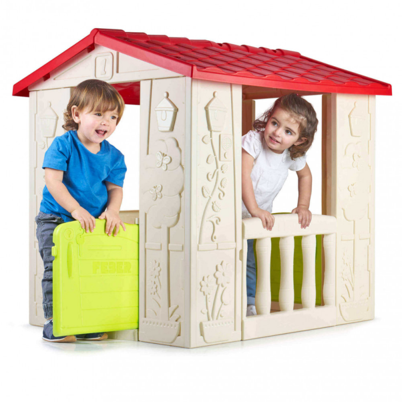 Casetta Happy da giardino multicolor per bambini robusta