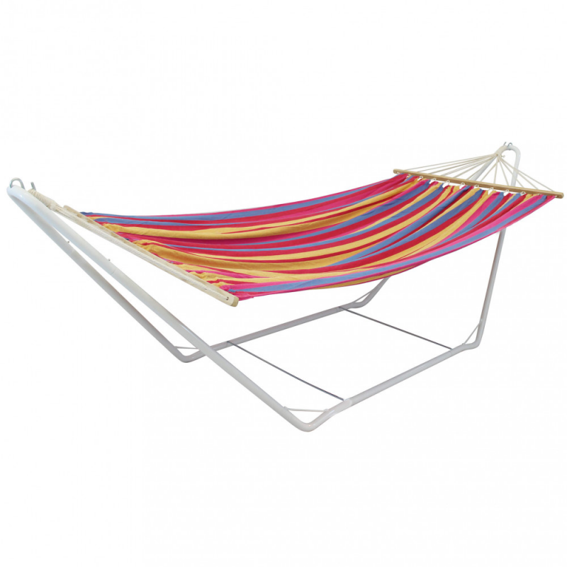 Amaca in cotone 200x150 cm colorata per giardino resistente