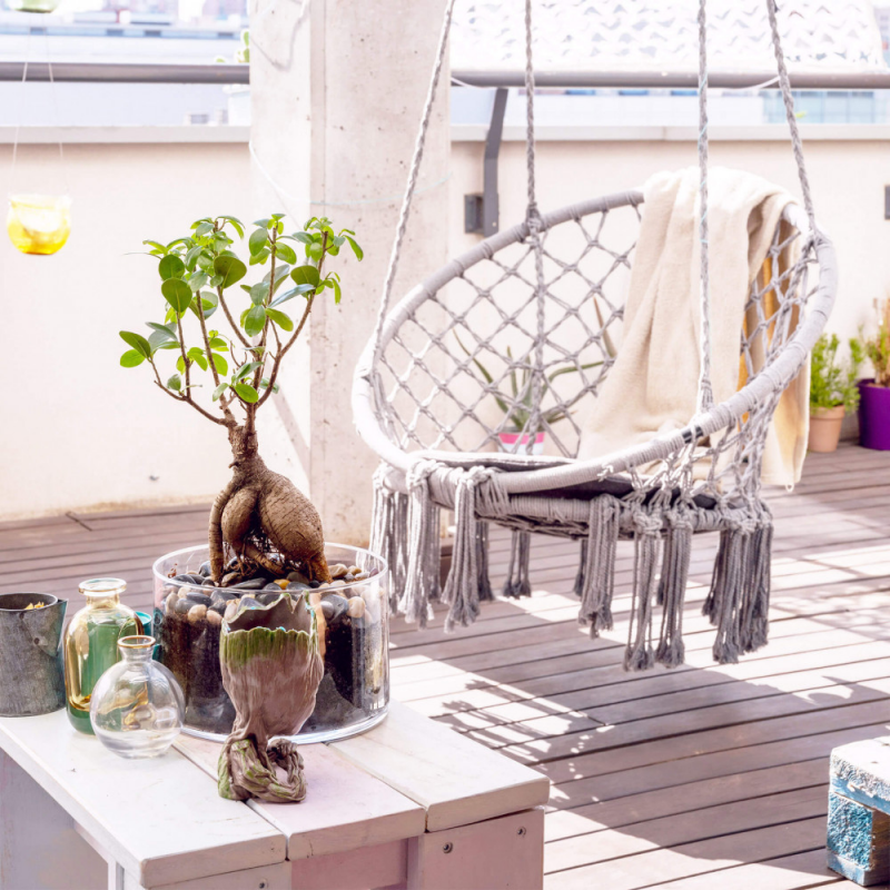 Amaca Luxory Round da giardino rotonda con supporto elegante