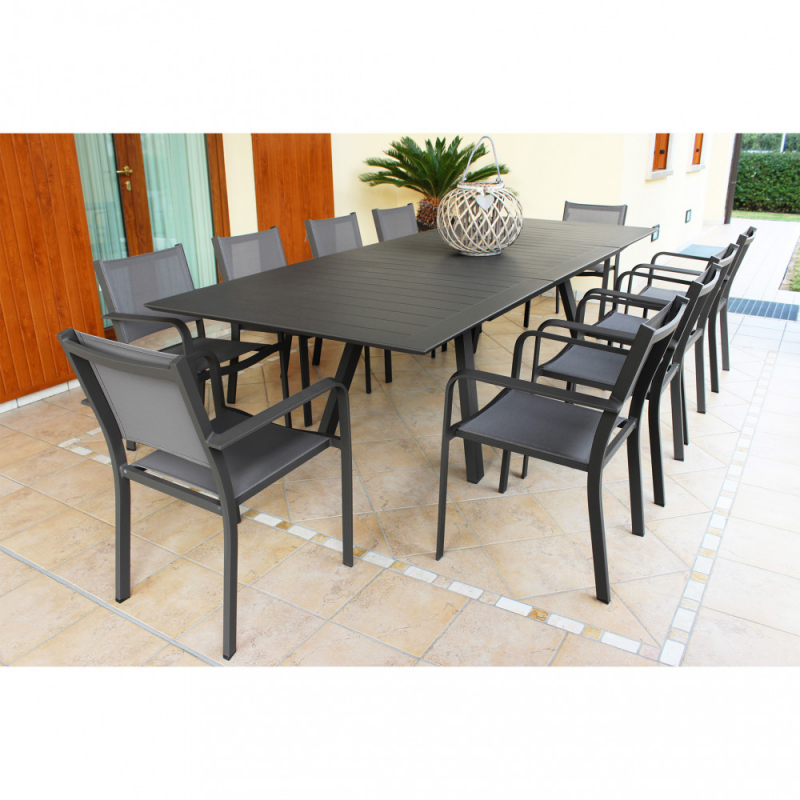 Tavolo Zante allungabile in alluminio 200-300x110 cm da esterno
