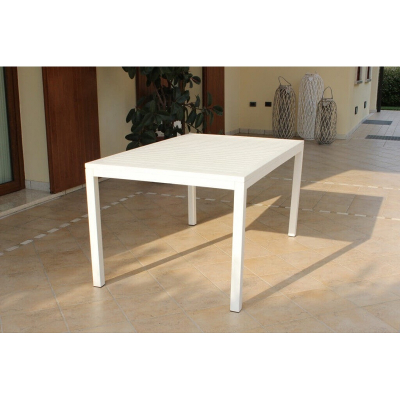 Tavolo Milo fisso in alluminio 150x90 cm da esterno resistente