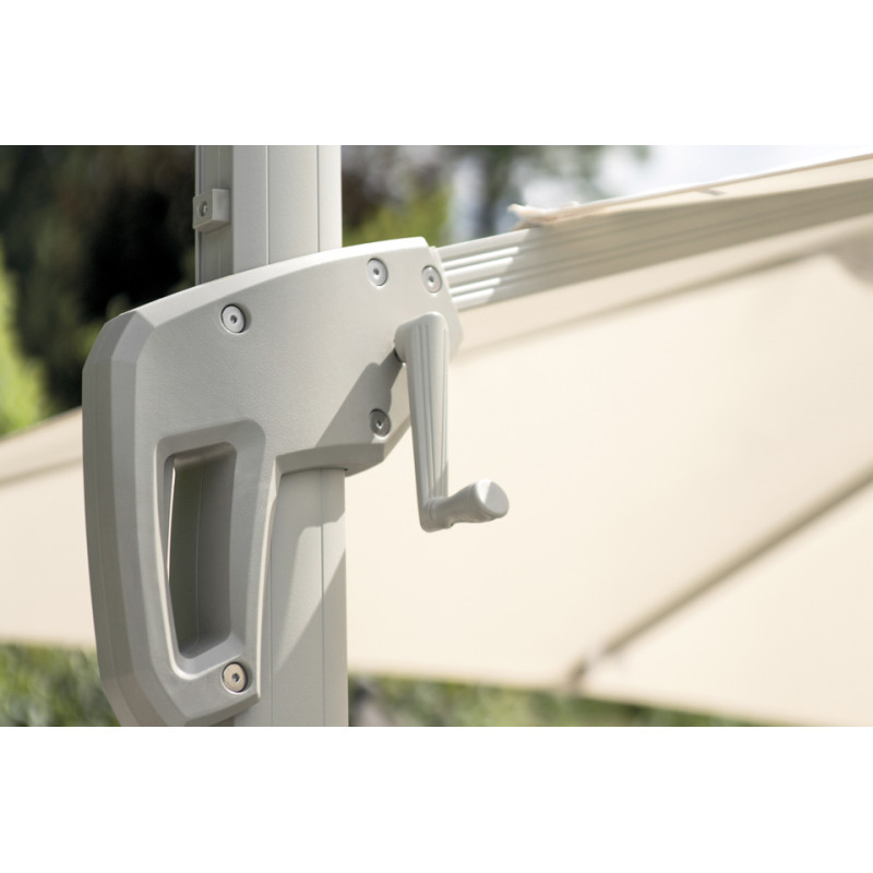 Ombrellone Colorado 3x3 Palo Laterale Creta Telo Ecru' Moia