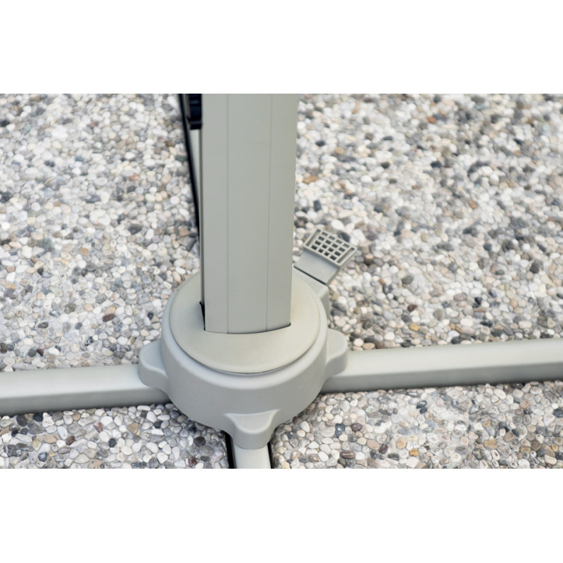 Ombrellone Colorado 3x3 Palo Laterale Creta Telo Ecru' Moia