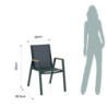 Sedia Con Braccioli Da Interno / Esterno Thilia 58 X 81 H.101 Cm