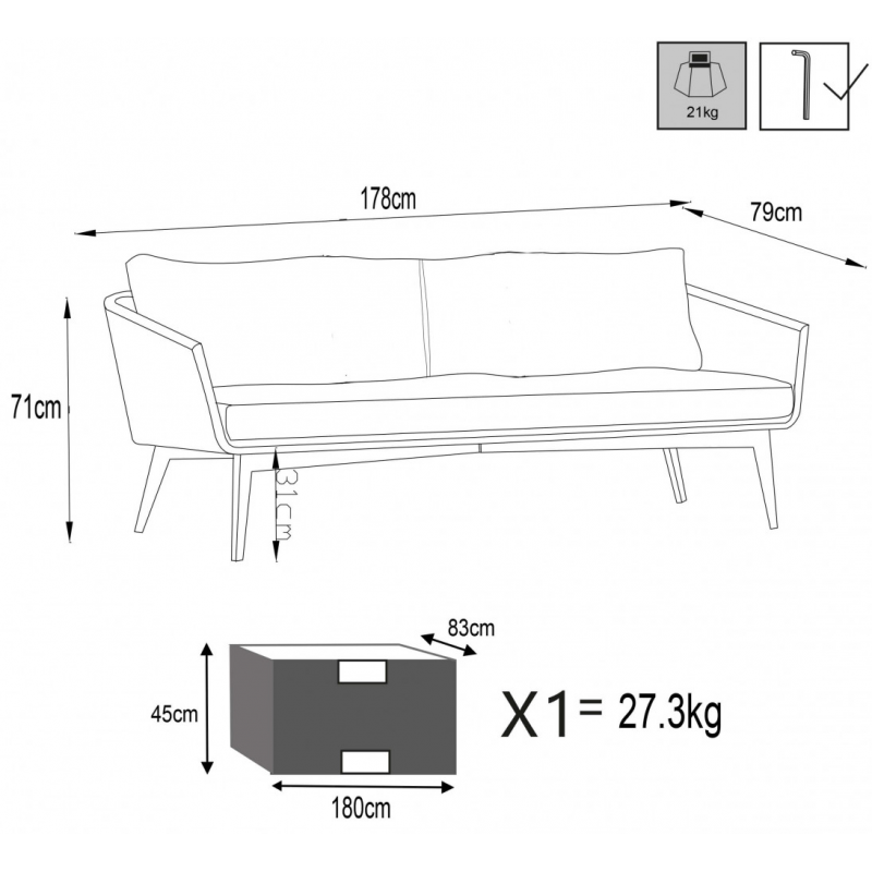 SALOTTO CANCUN 3 POSTI