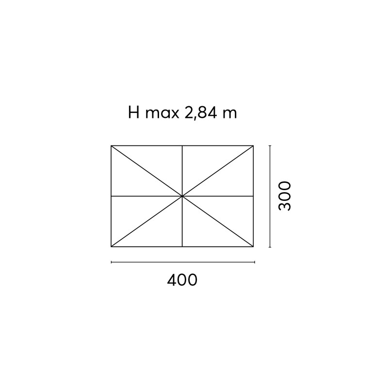 Ombrellone Decentrato Colorado 3x4 Antracite Ecru Moia