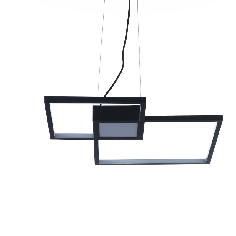 Lampadario Square Black 63X63 H13 Cm