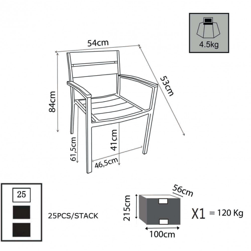POLTRONA BARBADOS IMPILABILE
