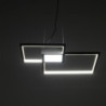 Lampadario Square Black 63X63 H13 Cm
