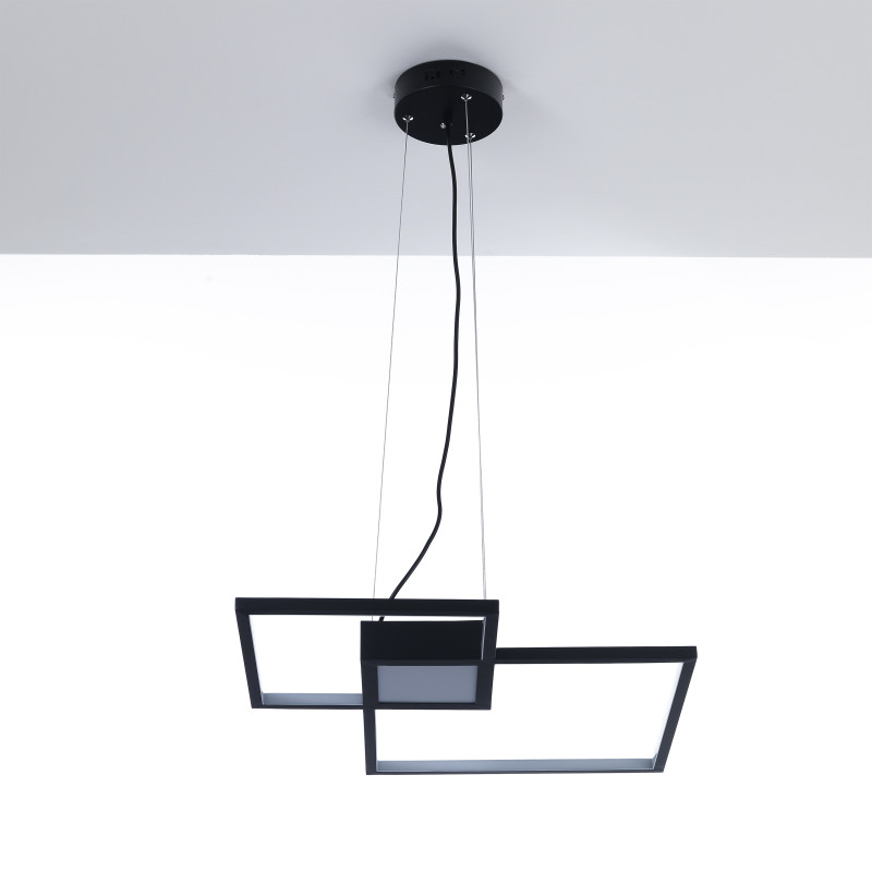 Lampadario Square Black 63X63 H13 Cm