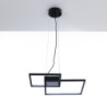 Lampadario Square Black 63X63 H13 Cm
