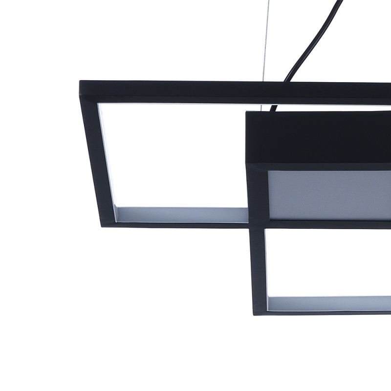 Lampadario Square Black 63X63 H13 Cm
