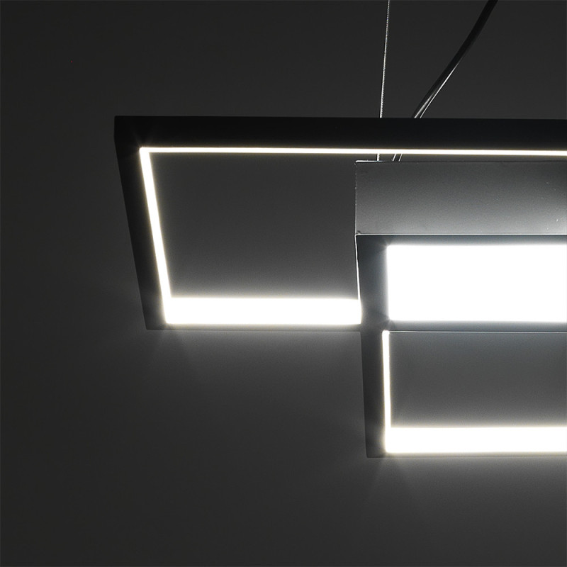 Lampadario Square Black 63X63 H13 Cm