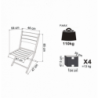 Set di 4 SEDIE ALABAMA PIEGHEVOLE