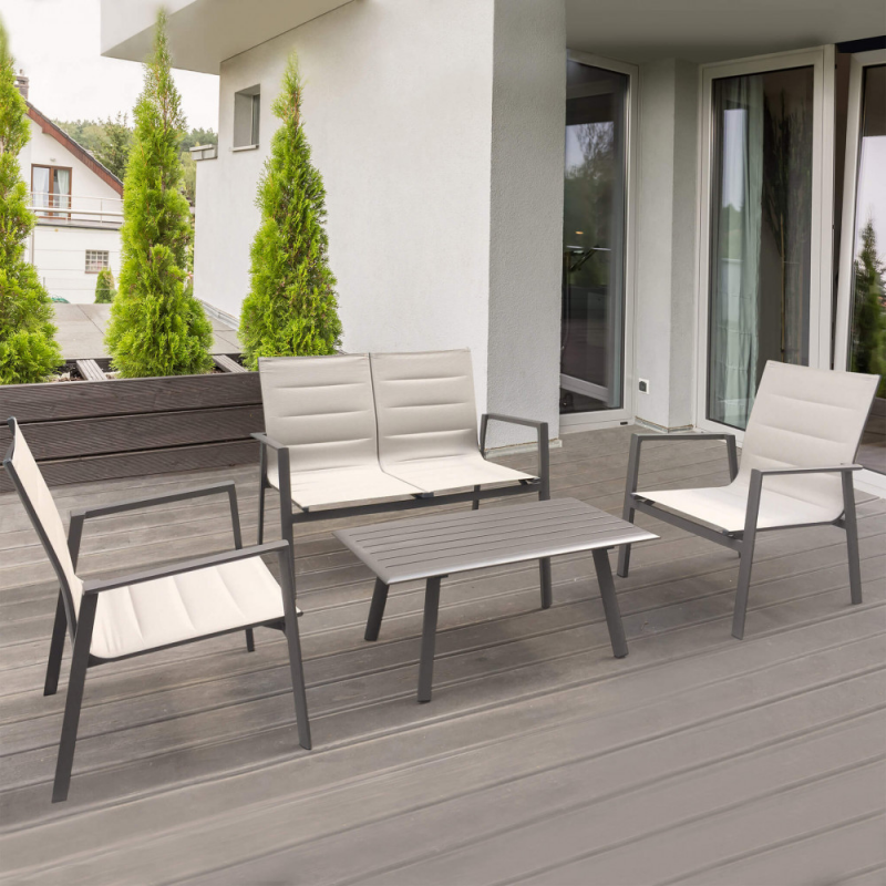 Salotto Illinois 2 Posti in Alluminio da Esterno Giardino