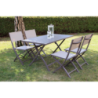 Set 4 sedie Georgia pieghevoli in alluminio per giardino