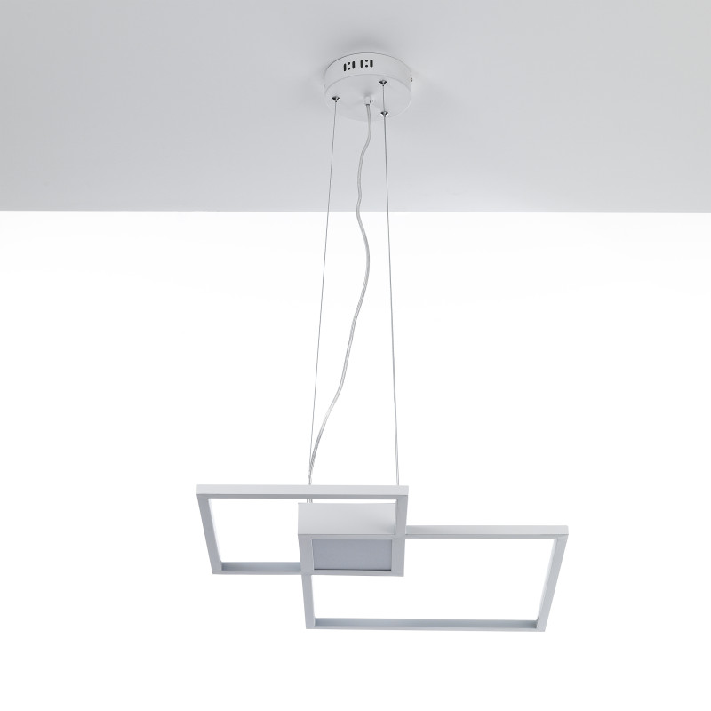 Lampadario Square White 63X63 H13 Cm