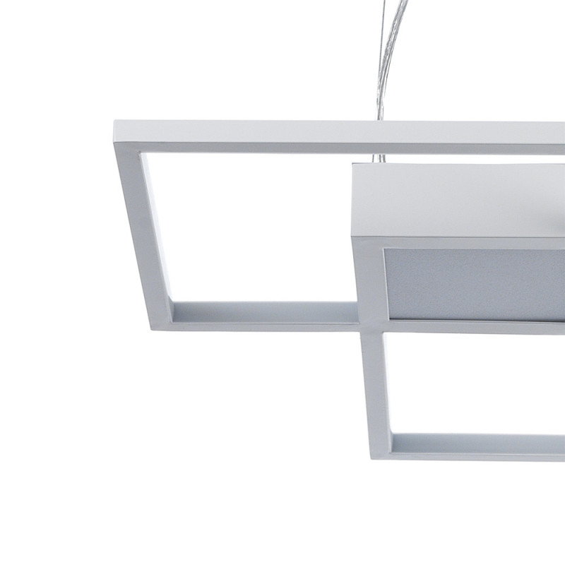 Lampadario Square White 63X63 H13 Cm