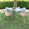 Set 4 poltrone Maui da esterno impilabili in resina resistente