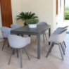 Set 4 poltrone Maui da esterno impilabili in resina resistente