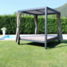 Gazebo Letto Timbuktu da Giardino in Legno e Tessuto