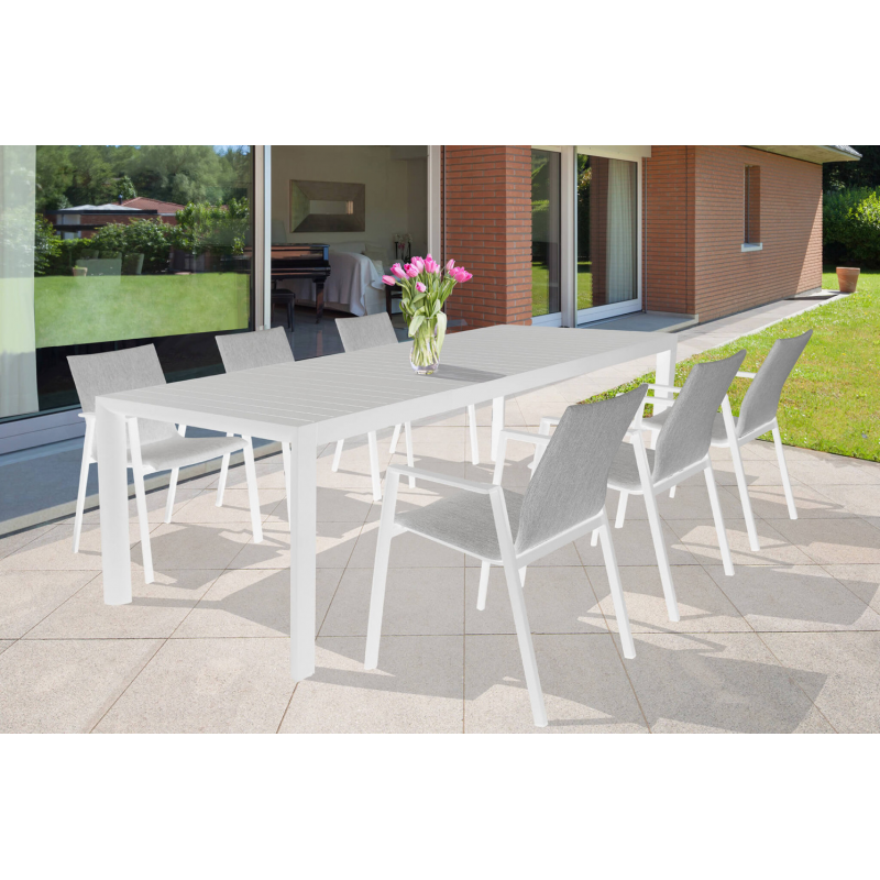 Tavolo Houston Allungabile 135-180x70 in Alluminio da Giardino