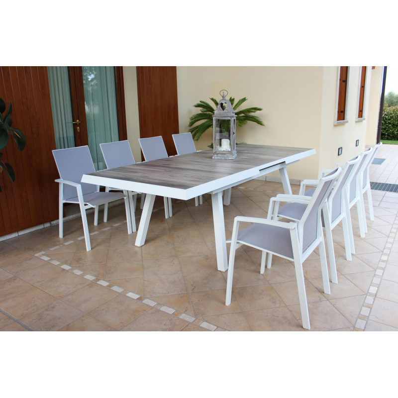 Tavolo Seattle Allungabile 205-265x105 in Alluminio da Giardino
