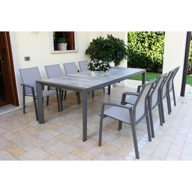 Tavolo Portland Allungabile 175-235x100 in Alluminio da Giardino