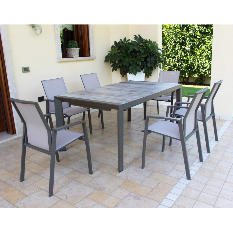 Tavolo Portland Allungabile 175-235x100 in Alluminio da Giardino