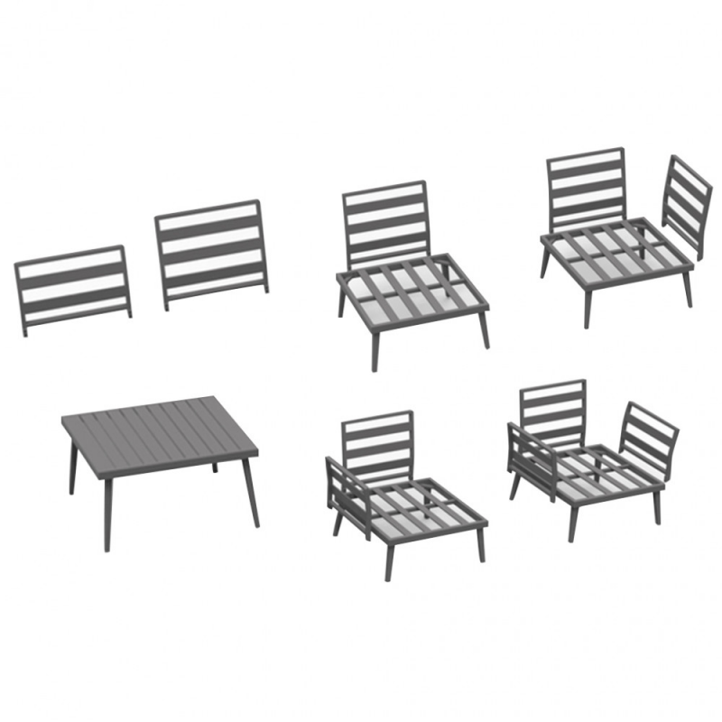 TAVOLINO PER SALOTTO MODULARE 68x76h71 cm