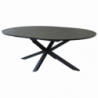 Tavolo rotondo alluminio antracite allungabile Camelot giardino