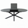 Tavolo rotondo alluminio antracite allungabile Camelot giardino