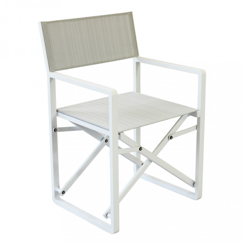Poltrona regista Larissa pieghevole da esterno robusta e pratica